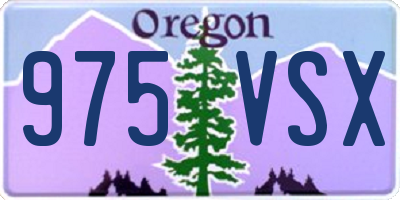 OR license plate 975VSX