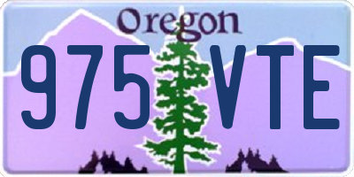 OR license plate 975VTE