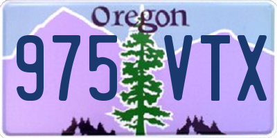 OR license plate 975VTX