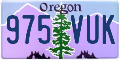 OR license plate 975VUK