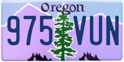 OR license plate 975VUN