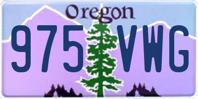 OR license plate 975VWG