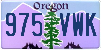 OR license plate 975VWK