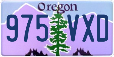 OR license plate 975VXD