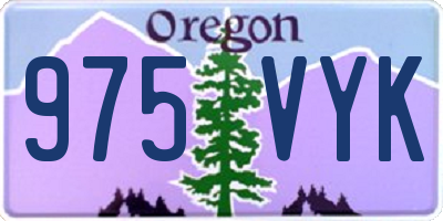 OR license plate 975VYK