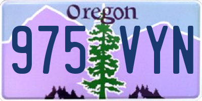 OR license plate 975VYN