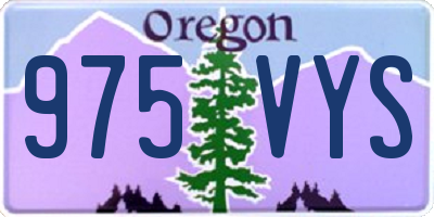 OR license plate 975VYS