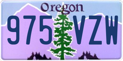 OR license plate 975VZW