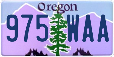 OR license plate 975WAA