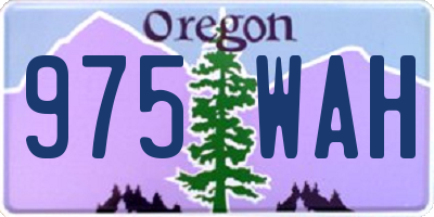 OR license plate 975WAH