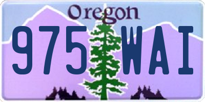 OR license plate 975WAI
