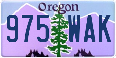 OR license plate 975WAK