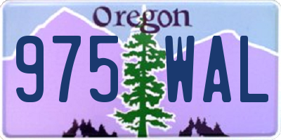 OR license plate 975WAL