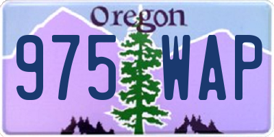 OR license plate 975WAP