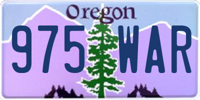 OR license plate 975WAR