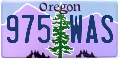 OR license plate 975WAS