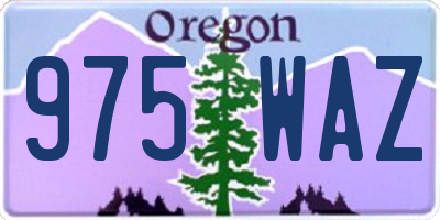 OR license plate 975WAZ