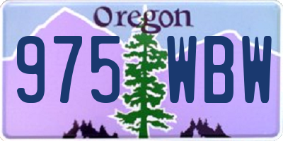 OR license plate 975WBW