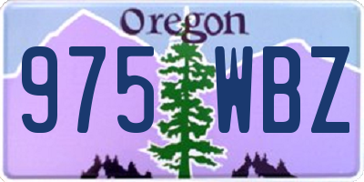 OR license plate 975WBZ