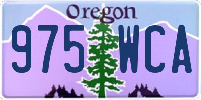 OR license plate 975WCA