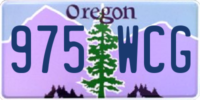 OR license plate 975WCG