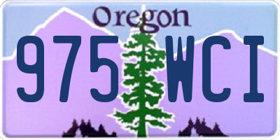 OR license plate 975WCI