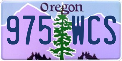 OR license plate 975WCS
