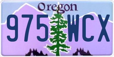 OR license plate 975WCX