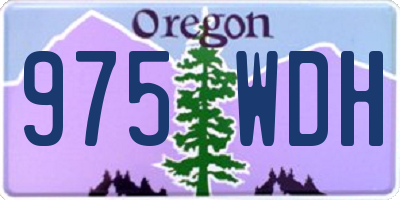 OR license plate 975WDH