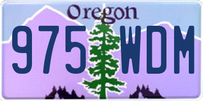OR license plate 975WDM