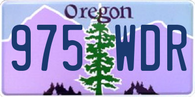 OR license plate 975WDR