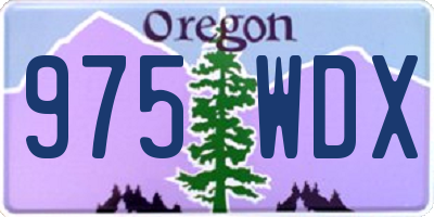 OR license plate 975WDX