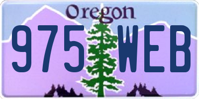 OR license plate 975WEB