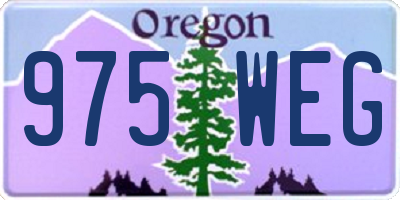 OR license plate 975WEG