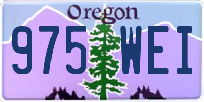 OR license plate 975WEI