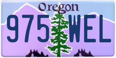 OR license plate 975WEL