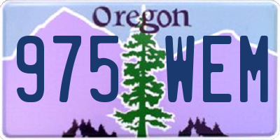 OR license plate 975WEM