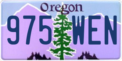 OR license plate 975WEN