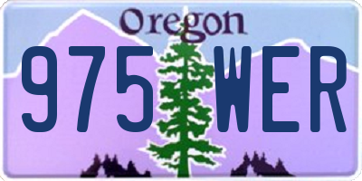 OR license plate 975WER