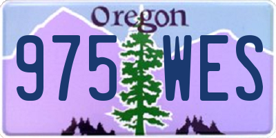 OR license plate 975WES