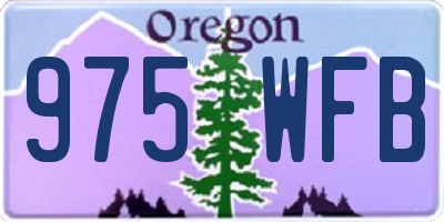 OR license plate 975WFB