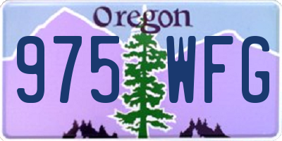 OR license plate 975WFG