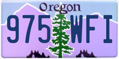 OR license plate 975WFI