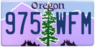 OR license plate 975WFM