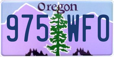 OR license plate 975WFO