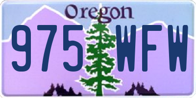 OR license plate 975WFW