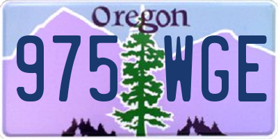 OR license plate 975WGE