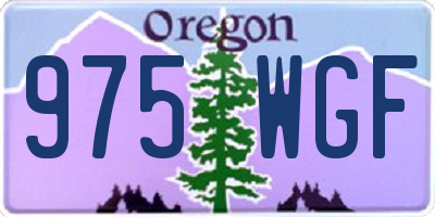 OR license plate 975WGF