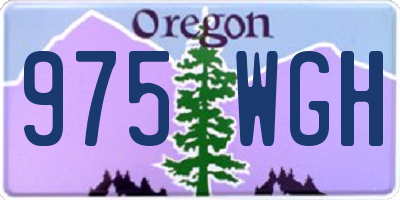 OR license plate 975WGH