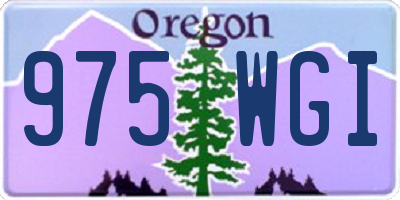 OR license plate 975WGI